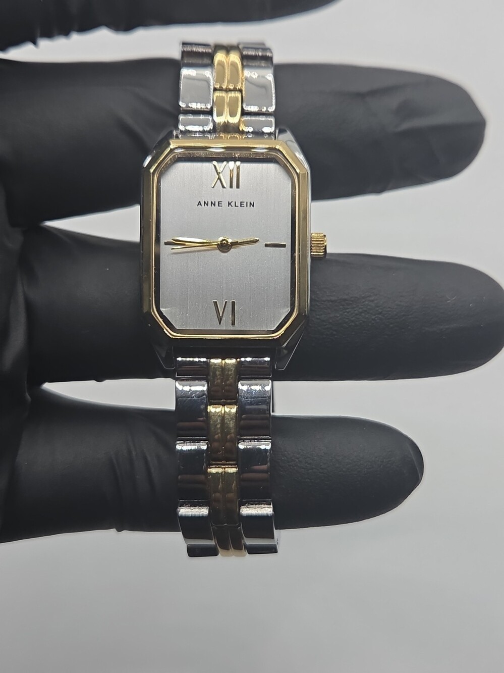 Anne Klein AK/3779 Women’s Two-Tone Rectangular Quartz Watch